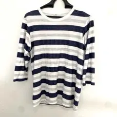 tk.TAKEO KIKUCHI ボーダーTシャツ ネイビー×ホワイトM