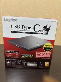 Logitec USB Type-C対応 ポータブルDVDドライブ
