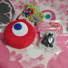 2点セット　コミャクカラビナ　ミャクミャク　おしりマグネット【黒】