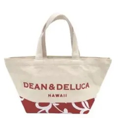 ディーン&デルーカ DEAN&DELUCA トートバッグ ハイビスカス柄 赤