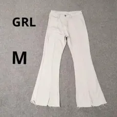 グレイルベージュ ブーツカットデニム ハイウエスト裾ワイルド♡