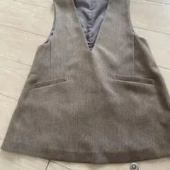 ROPE PICNIC ベージュ Vネックベスト 38