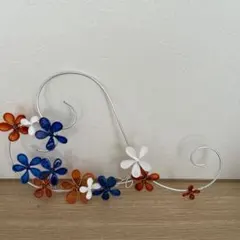 青い蝶とお花のリース ワイヤークラフト ディップアート プラ板 - メルカリ