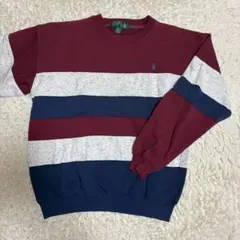 ポロ・ラルフ・ローレン ストライプスウェット 古着