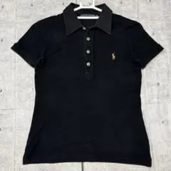 90s RALPH LAUREN ブラック 半袖 ポロシャツ ラルフローレン