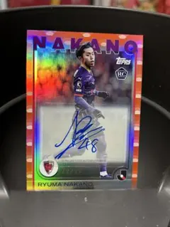 25枚限定 中野瑠馬 直筆サインカード RC 京都サンガ Topps