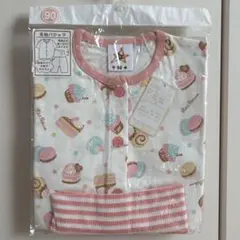 【﻿未開封未使用 】ベビー 90サイズ 半袖パジャマ 縫い付け腹巻き スイーツ柄