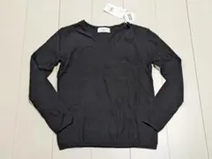 AZUL BY MOUSSY 長袖ニットセーター ブラック S 薄手綿100%