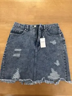 INGNI デニムミニスカート ダメージ加工