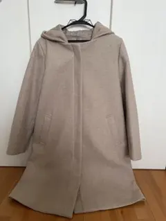 GLOBAL WORK フード付きベージュコート