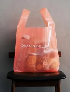 新品未使用品　DEAN & DELUCA ショッピングバッグ オレンジ　EVA