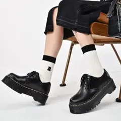 Dr.MartensレディースローファーEU40厚底5cmブラック