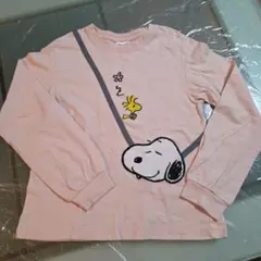 スヌーピー 長袖カットソー ピンク