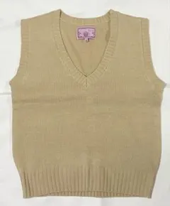 コスプレ ニットベスト 制服 Mサイズ ベージュ