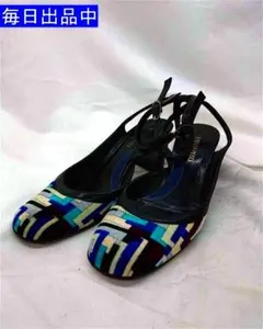 ♡エミリオ・プッチ 幾何学柄 サンダル ブラック系 35 レディース