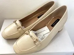 NATURAL BEAUTY BASIC スクエアトゥビットローファーパンプス