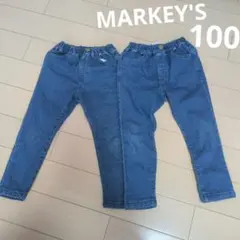 MARKEY'S デニム風パンツ 100 長ズボン マーキーズ 双子