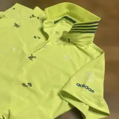 adidas ゴルフ　ポロシャツ　蛍光　大人の黄色　レディース　少し大きめのS