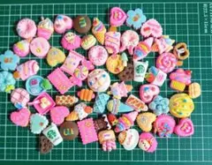 大量 まとめ売り デコパーツ約50個以上 ガチャ詰め、スイーツ、アクセサリー