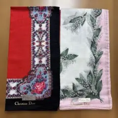 【Christian Dior レディースハンカチ　２枚