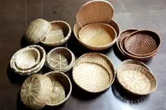 籠　20個 大小　いろいろ　かご　バスケット　BASKET　ざる