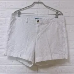 OLD NAVY [XL/3L] ホワイトショートパンツアイレット刺繍 白のサムネイル