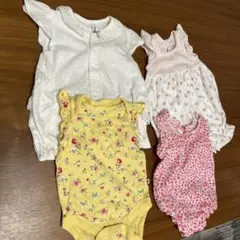4枚とも0-3用の夏服です。３ヶ月の赤ちゃん用 白のみ赤ちゃん本舗です後はGAP