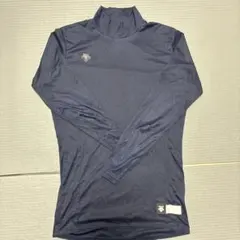 メンズ　DESCENTE ネイビー ハイネック アンダーシャツ