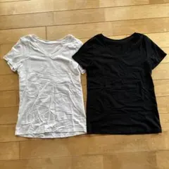 ユニクロ　Tシャツ　白、黒　　Sサイズ２枚組