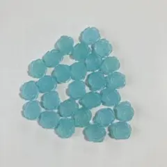 バラ　カボション　デコパーツ　ブルー