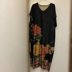 花柄ドルマンスリーブワンピース