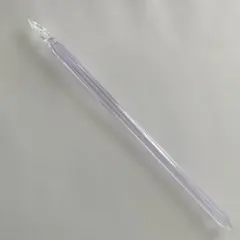 HASE硝子工房 ガラスペン　淡いピンクパープル ストライプ