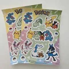 新品・未使用　ポケモン シール2枚