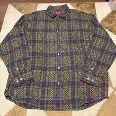 supreme Basket Weave Plaid Shirt M - メルカリ