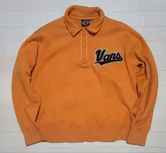 90's old VANS 旧タグY2K スウェット オレンジ 短丈 スケーター