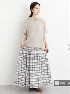 お値下げ！LUPILIEN ミックスチェックスカートのサムネイル