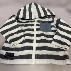 LACKAW フード付きストライプパーカー90cm