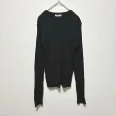 フリークスストア　ニット　長袖　黒　リブニット　ラウンドネック　秋冬　セーター