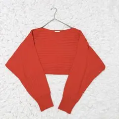 GU【L】ニット ショート丈 ゆったり ゆるだぼ 大きめ セーター 赤 美品