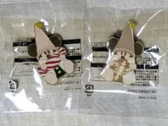 リルリンリン ピンバッジ2個セット ディズニー　　　2024 クリスマス