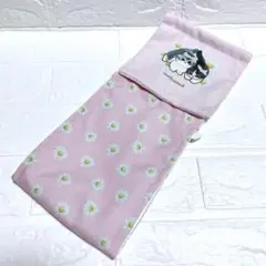 Mofus 및 종이 홀더 플라워 패턴 핑크
