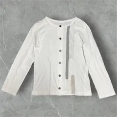 Y's ホワイト 長袖シャツ ボタン付き　ワイズ