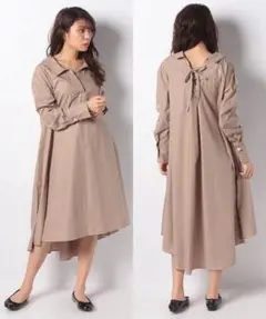 【引っ越しのため今週末まで】スキッパーシャツワンピース