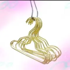 ペット用 ハンガー 15cm ベビー 犬 猫 ミニハンガー ゴールド 10本組