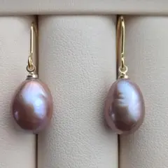 パールピアス　淡水真珠　バロック　冠婚葬祭　天然カラー　流行り　エジソンパール