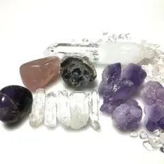 天然石 原石・ポイント 詰め合わせ セット 33石 水晶 ローズクォーツ 