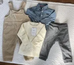 まとめ売り　ベビー服セット（オーバーオール・シャツ・セーター・パンツ）