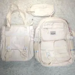 新品 KARISSA 3点バックパック トートバッグ ペンケース マルチポケット