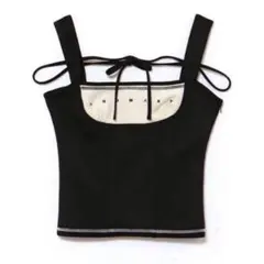 andmary Luca stitch tops beige - メルカリ