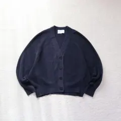 アダムエロペ　コクーン　カーディガン　ドルマン　ショート　紺